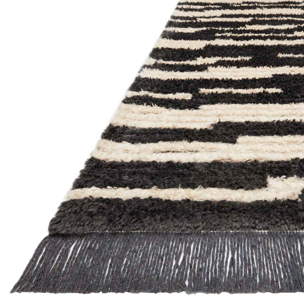 Chris Loves Julia x Loloi Alice ALI-03 5&#39;2&quot; x 7&#39;6&quot; Cream and Charcoal Area Rug, , large