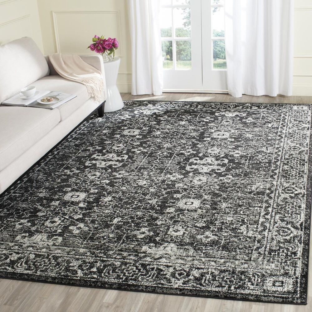 Safavieh Evoke EVK270K 10&#39; x 14&#39; Charcoal and Ivory Area Rug, , large