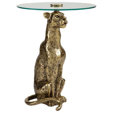Ashley Vallain Accent Table in Antique Gold and Clear, , large