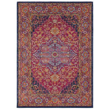 Surya Harput HAP-1009 2" x 3" Garnet, Blue and Saffron Scatter Rug, , large