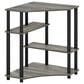 HOMLUX Multipurpose Corner Desk with Storage Shelves in French Oak Grey and Black, , large