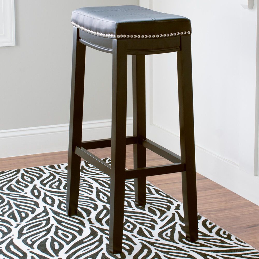 Linon Home Decor Claridge Bar Stool in Black, , large