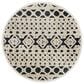 L&R Resources Sinuous Modern Geometric 6" Round Blue, Cream and Tan Area Rug, , large