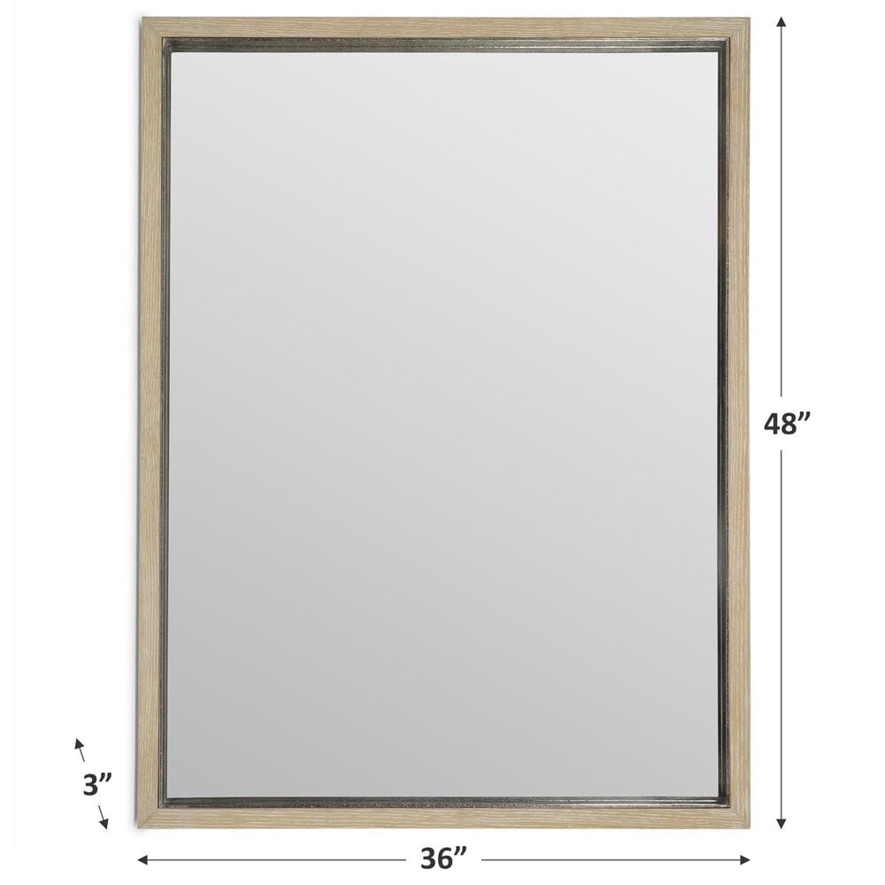 Bernhardt Solaria Mirror in Dune and Shiny Nickel, , large