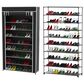 Timberlake Lavish Home Tiered Shoe Rack in Black, , large