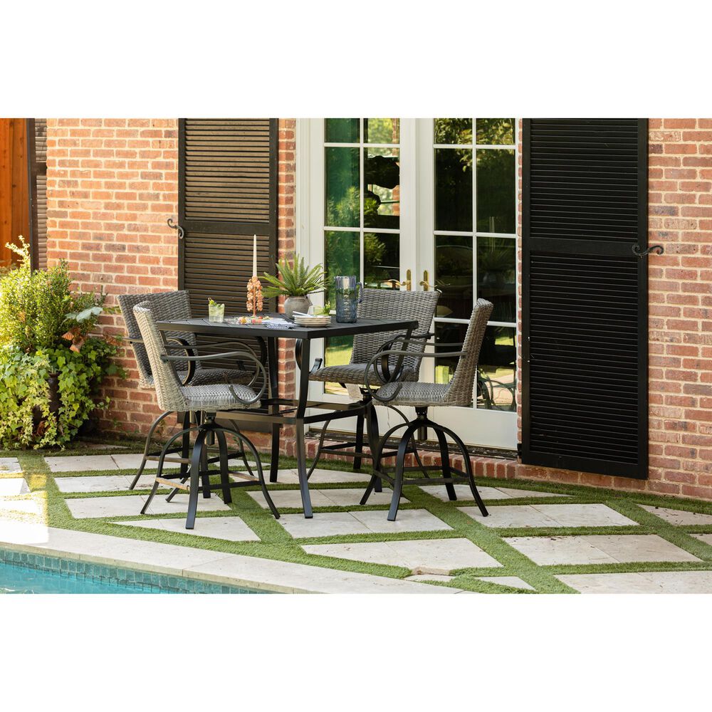 Four Seasons 5-Piece Bar Table Set in Black, , large