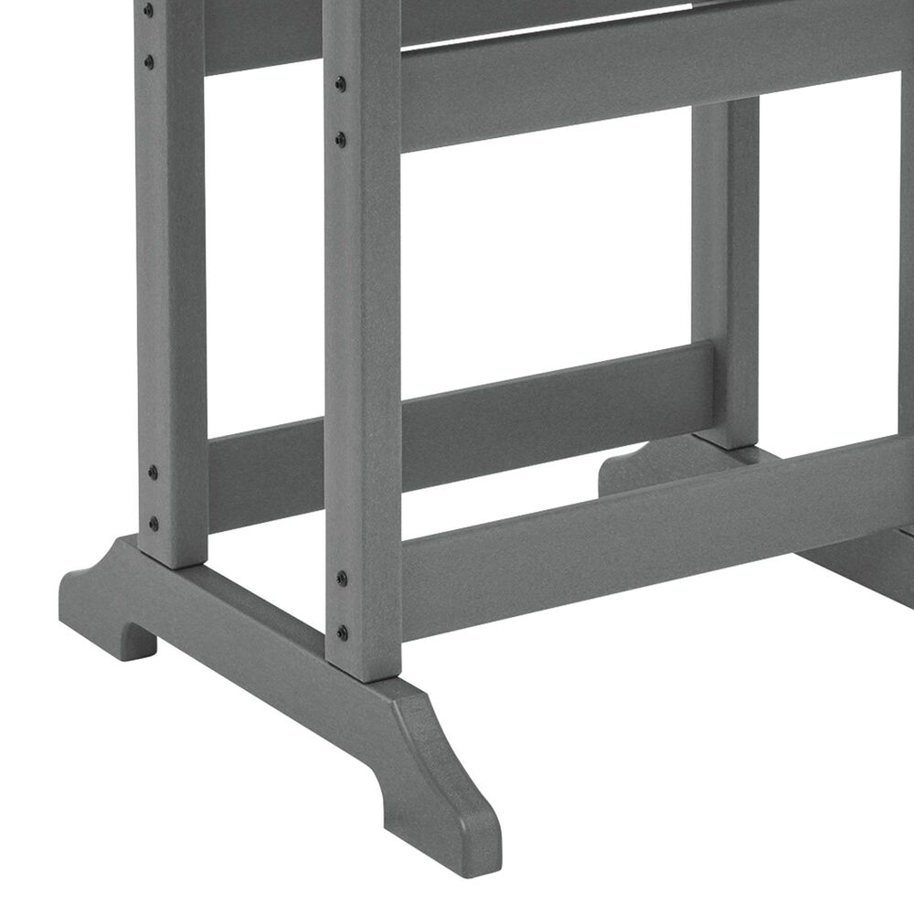 Ashley Sanctuary Beach Outdoor Counter Height Table with Umbrella Option in Dark Gray - Table Only, , large