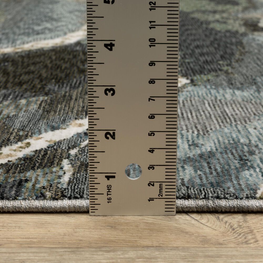 Oriental Weavers Echo Blue and Green 6&#39;7&quot; x 9&#39;6&quot; Area Rug, , large