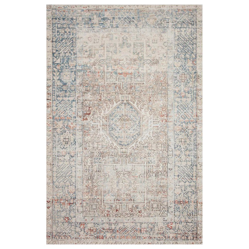Chris Loves Julia x Loloi Jules 9"6" x 14" Natural and Ocean Area Rug, , large