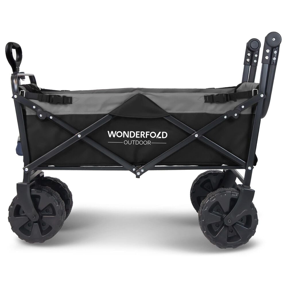 Wonderfold Utility Push and Pull Folding Wagon in Black and Gray, , large