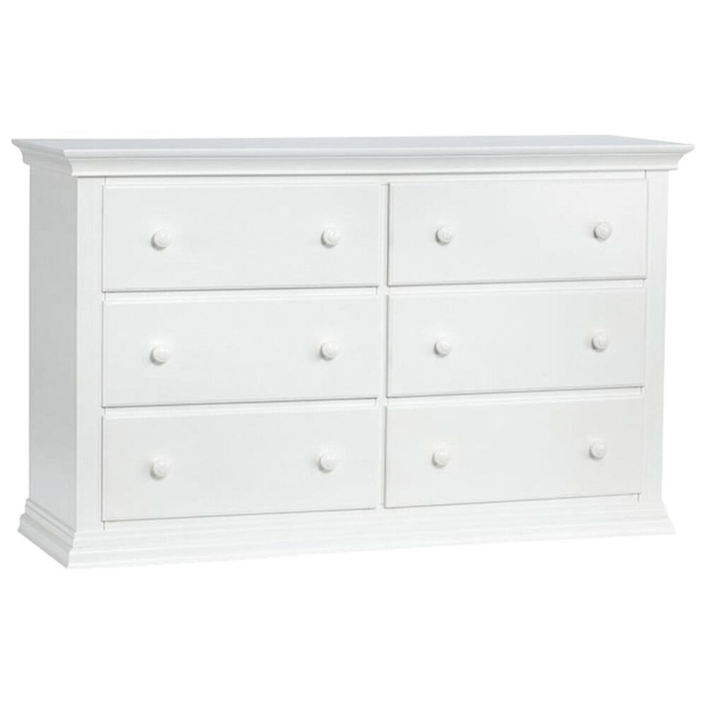 Suite Bebe Brooklyn 6 Drawer Double Dresser in White, , large