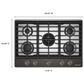 KitchenAid 30" Gas Cooktop with 5 Burners in Black Ore, , large