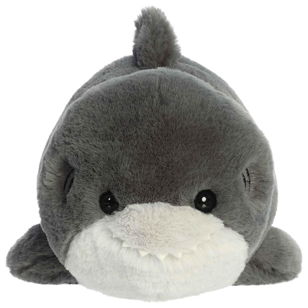 Aurora 10&quot; Sebastian Shark Stuffed Animal in Deep Sea Gray and White, , large