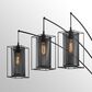 Lite Source Stein 3-Lite Arc Floor Lamp with Edison Bulb in Black, , large