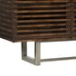 Hooker Furniture 78" Entertainment Console in Dark Gray and Antique Bronze, , large