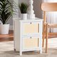 Baxton Studio Sariah 2-Door End Table in White and Beige, , large