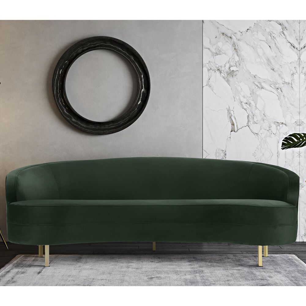 Tov Furniture Baila Velvet Sofa in Green, , large