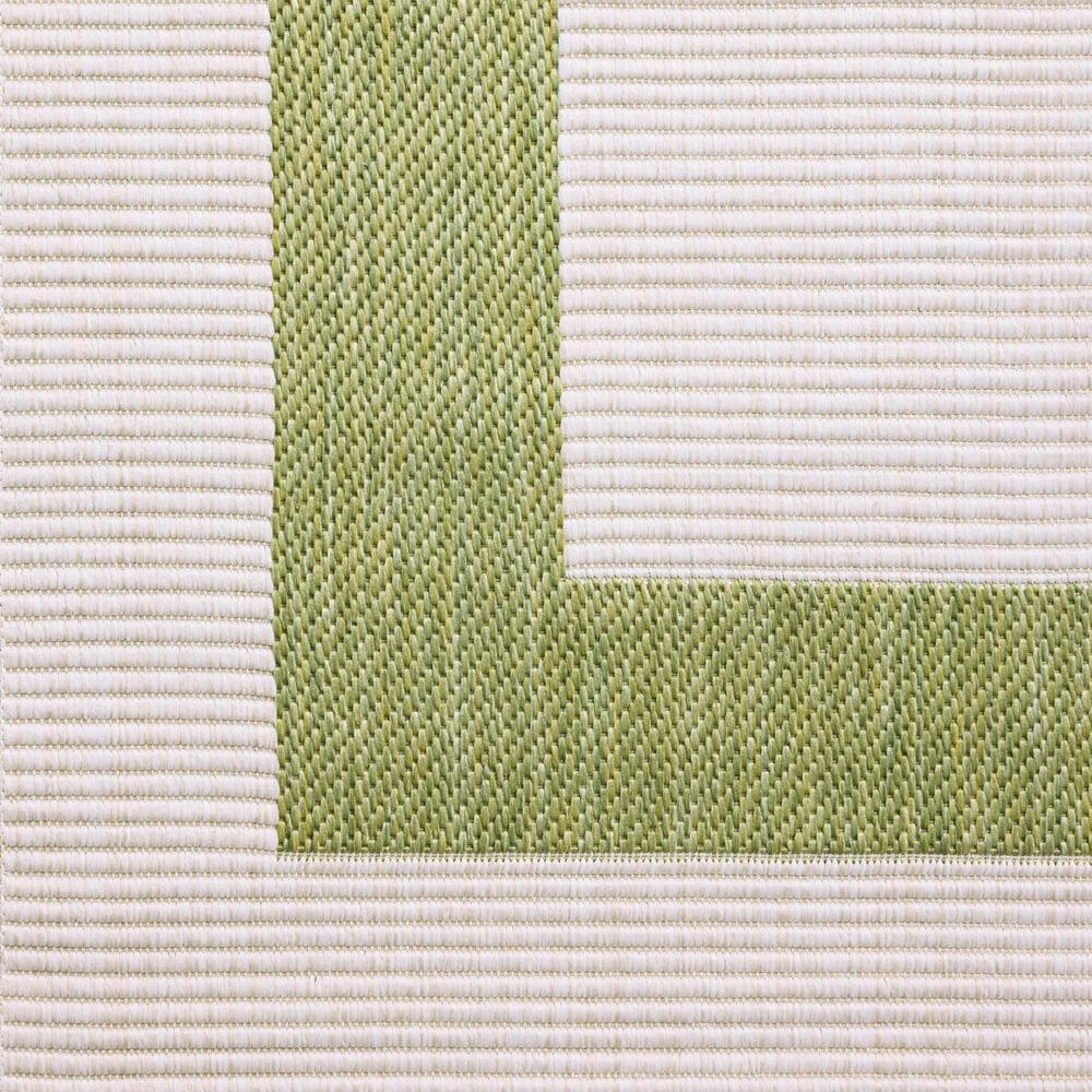 Loloi Easton Green and Ivory 5&#39;3&quot; x 7&#39;6&quot; Indoor/Outdoor Area Rug, , large