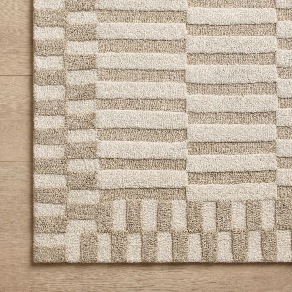 Chris Loves Julia x Loloi Bradley 2&#39;3&quot; x 3&#39;9&quot; Ivory and Beige Area Rug, , large