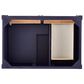 James Martin Vanities Brittany 36" Single Bathroom Vanity in Victory Blue with 3 cm Carrara White Marble Top and Rectangle Sink, , large