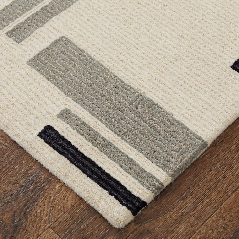 Feizy Maguire 8903F 3&#39;6&quot; x 5&#39;6&quot; Ivory and Black Area Rug, , large