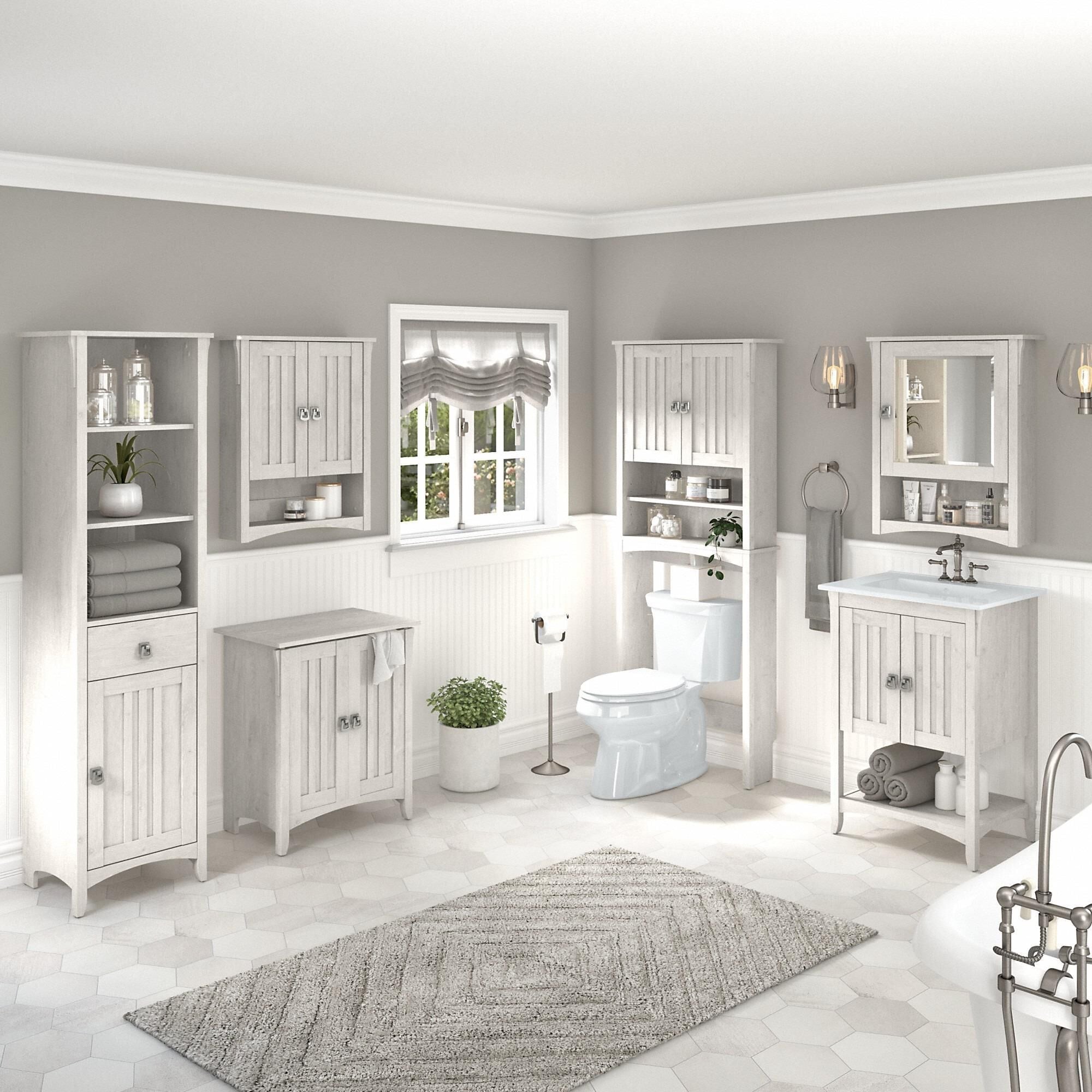 Shabby chic sales bathroom storage cabinet
