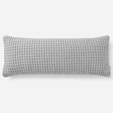 Sunday Citizen Snug Waffle 14" x 36" Lumbar Throw Pillow in Cloud Grey, , large