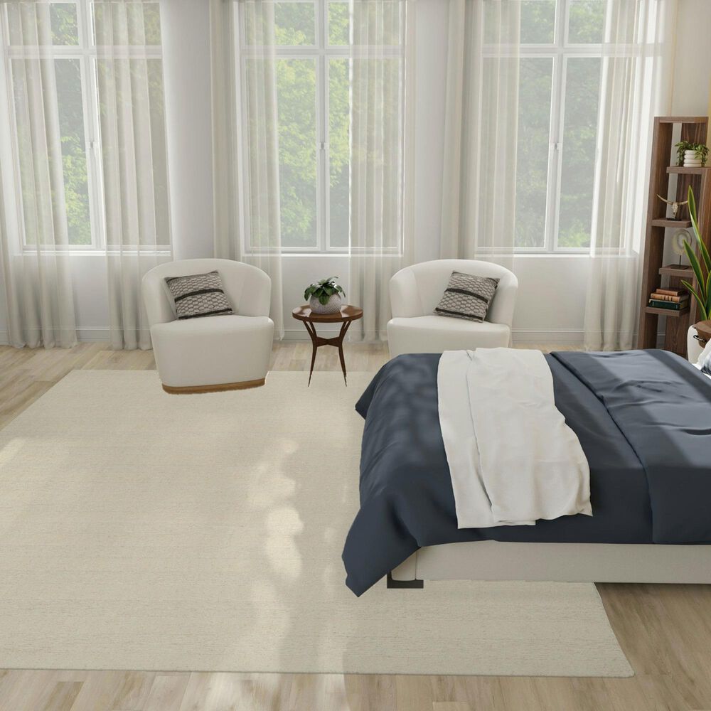 Nourison Calvin Klein Spun 8&#39;6&quot; x 11&#39;6&quot; Ivory Area Rug, , large