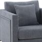 Blue River Heritage 2-Piece Sofa & Chair Set in Gray/Brushed Stainless Steel, , large