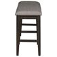 Belle Furnishings Double Bridge Counter Height Bench in Dark Brown, , large