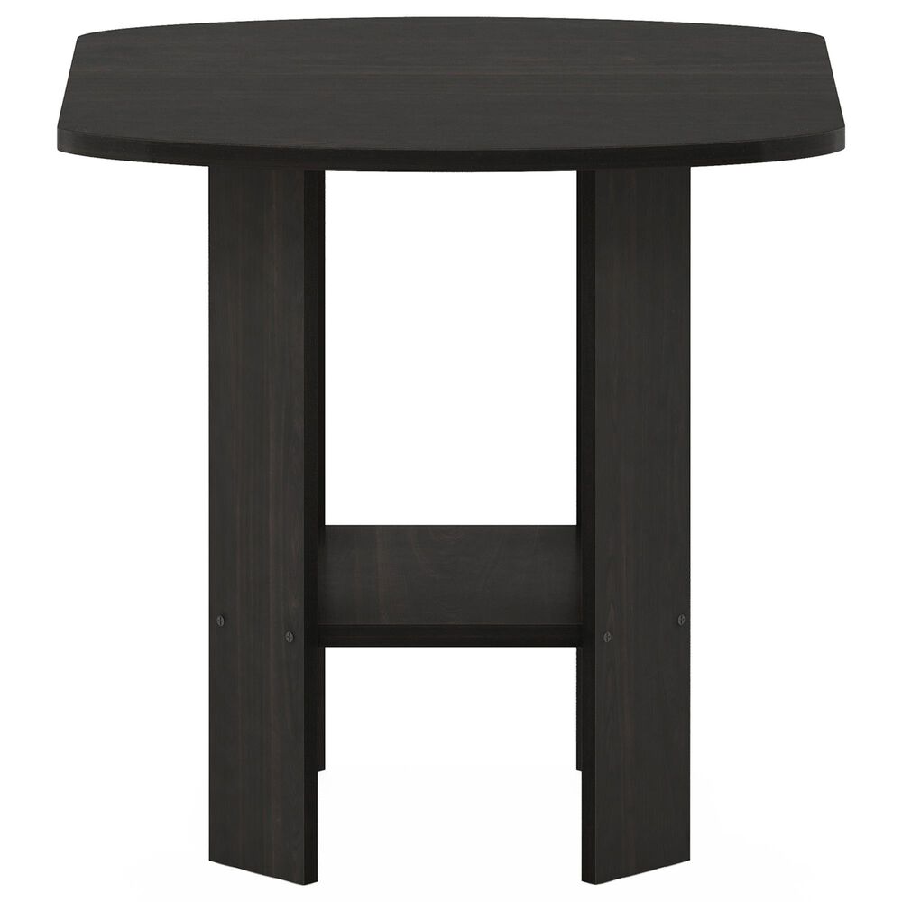 HOMLUX 1-Shelf End Table in Espresso, , large