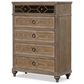 Furniture of America Lyris 5-Drawer Chest in Rustic Oak, , large