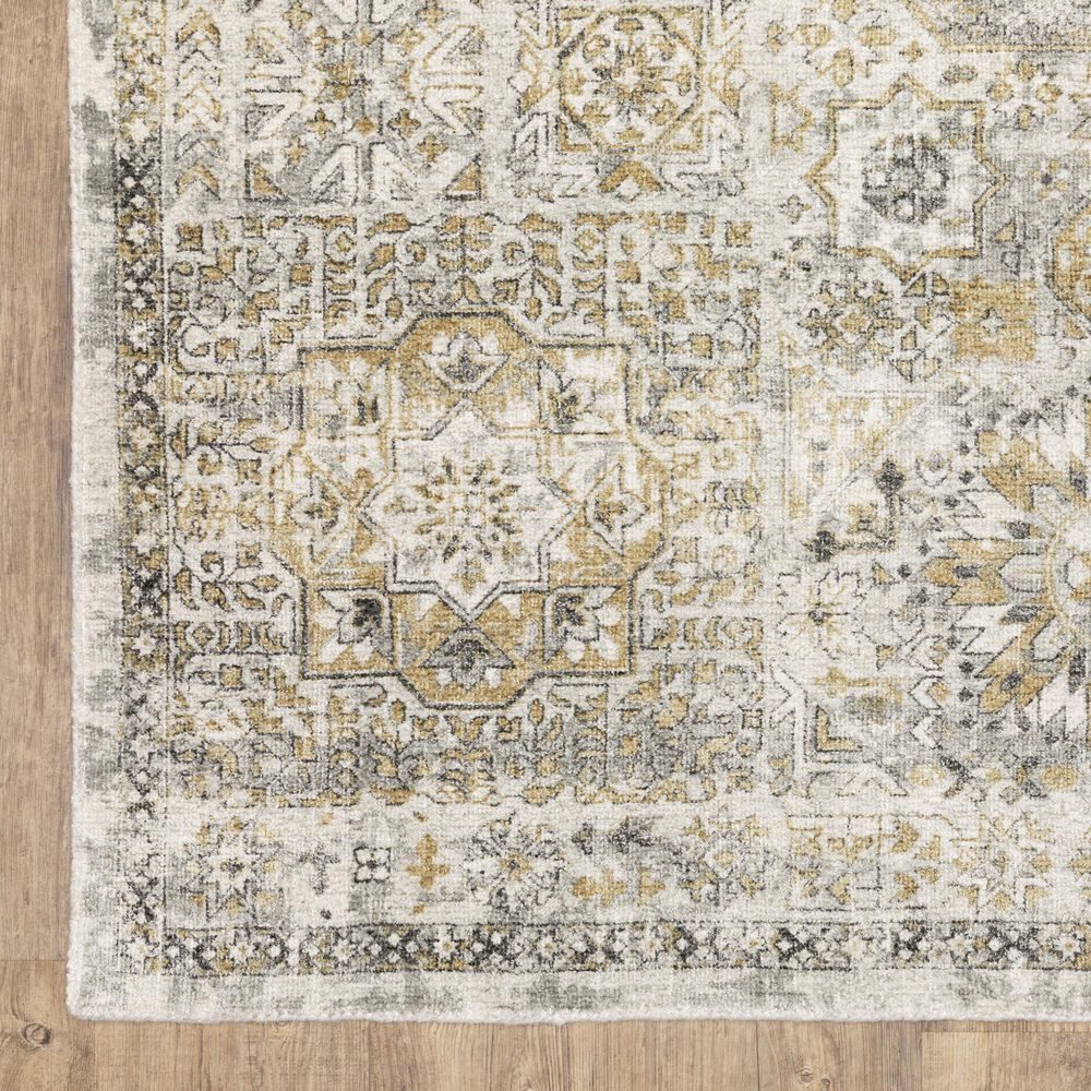 Oriental Weavers Windham Grey and Gold 6&#39; x 9&#39; Area Rug, , large