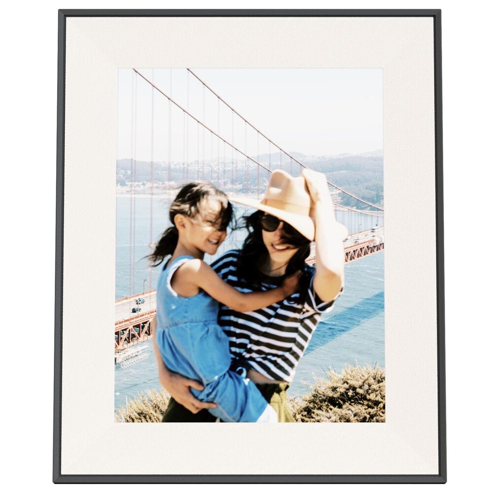 Aura Aspen 12" Digital Wi-Fi Photo Frame with Paper Mat in Carbon, , large