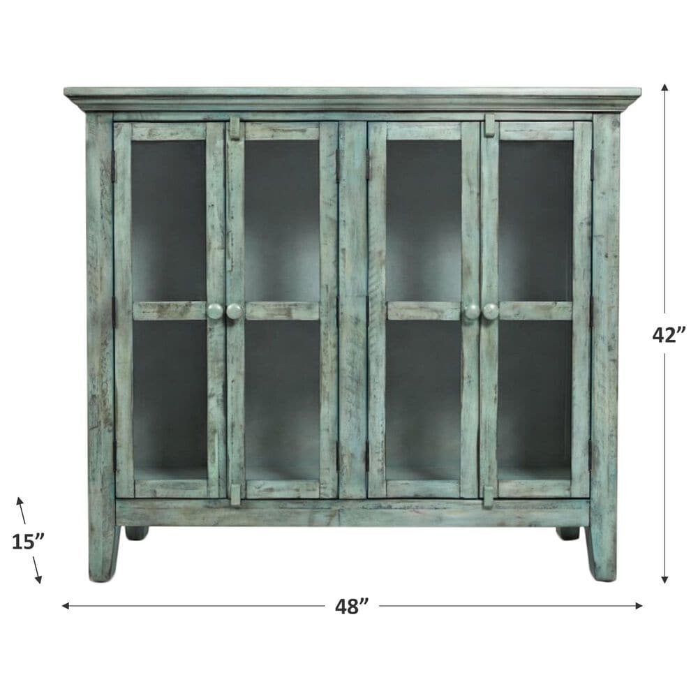 Waltham Rustic Shores 4-Door High Cabinet in Surfside, , large