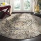 Safavieh Aria ARA199B 6"6" Round Blue and Multicolor Area Rug, , large