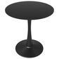 Leisuremod Bristol 24" Round Dining Table with MDF Top in Black - Table Only, , large