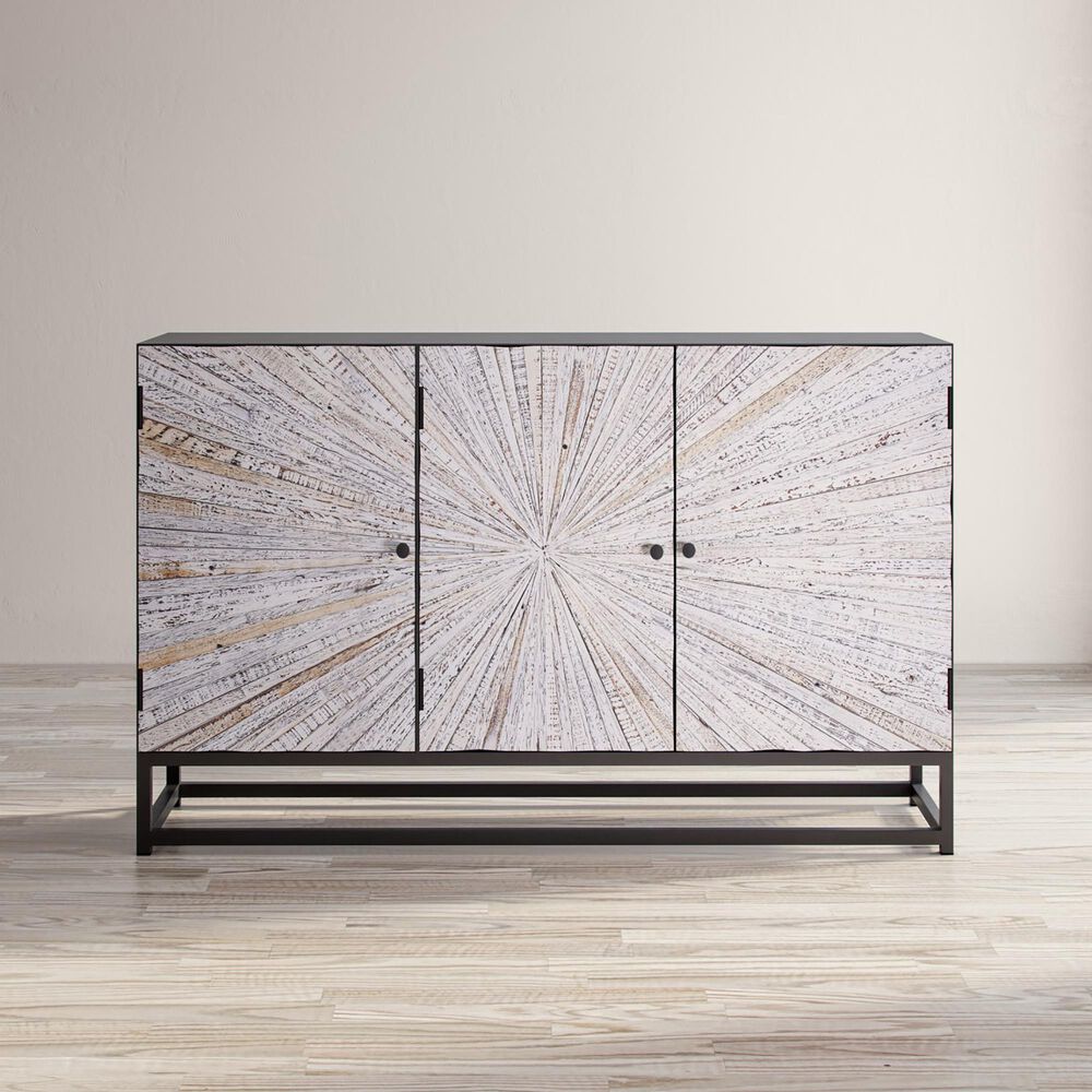 Waltham Astral Plains 3 Door Accent Cabinet in Grey Wash, , large