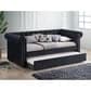 Crown Mark Ellie Daybed with Trundle in Black, , large