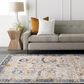 37B Harput HAP-1014 7"10" x 10"3" Blue, Orange and Saffron Area Rug, , large