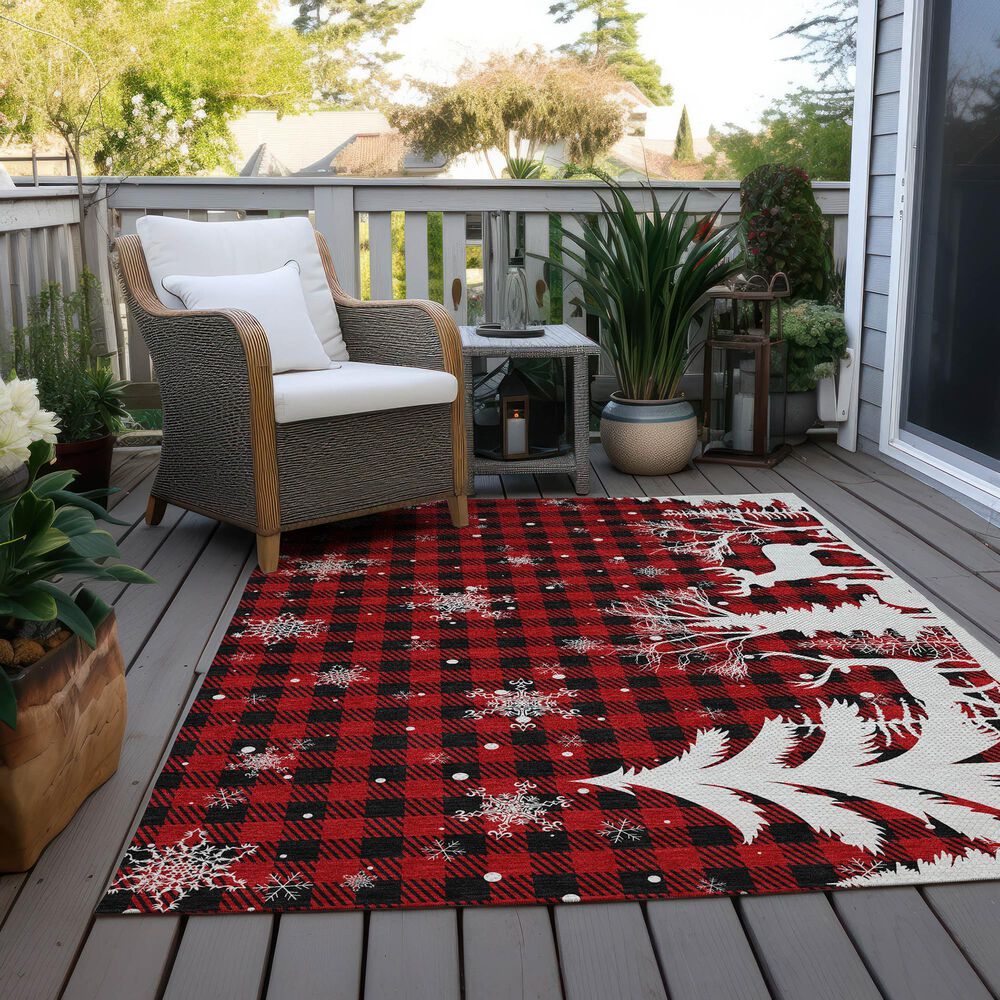 Dalyn Rug Company Wonderland WN32 3&#39; x 5&#39; Red Indoor/Outdoor Area Rug, , large