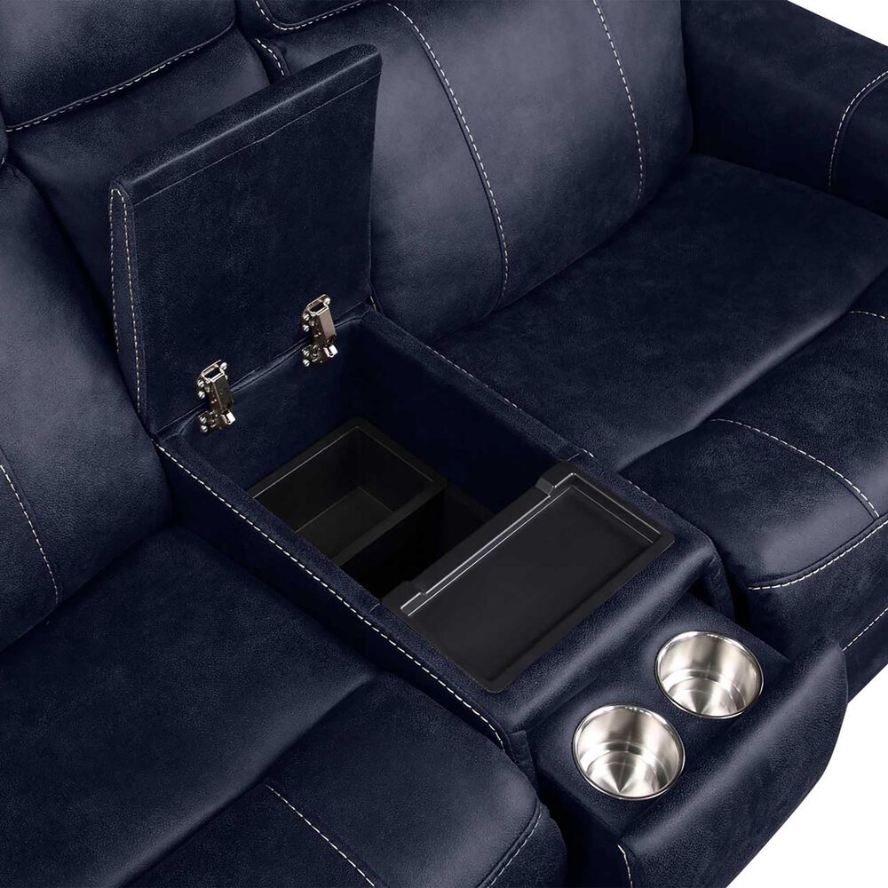Steve Silver Valencia Power Recliner Console in Ocean Blue, , large