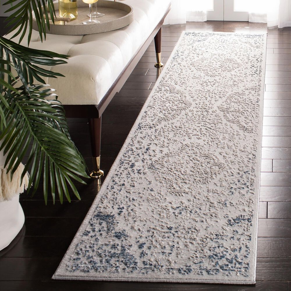 Safavieh Invista INV468 2&#39; x 8&#39; Grey and Ivory Runner, , large