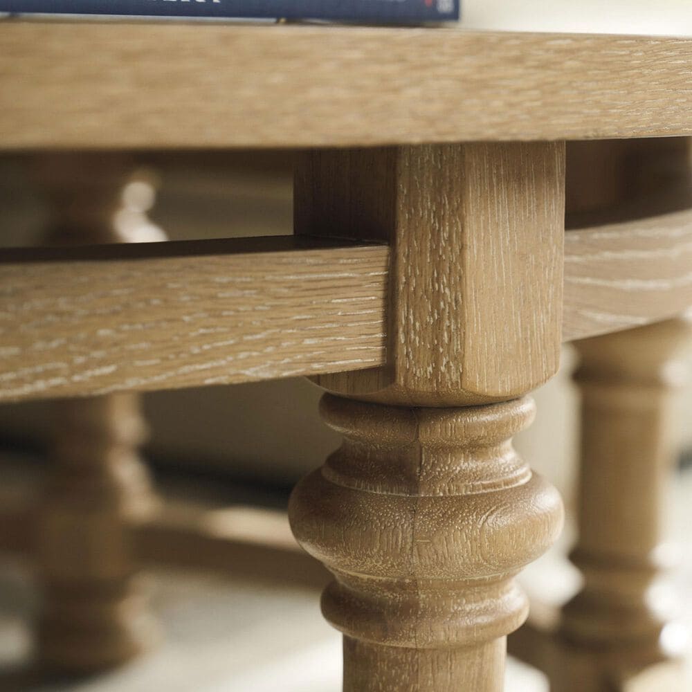 Lexington Home Brands Montecito Hollister Round Cocktail Table in Chaparral, , large