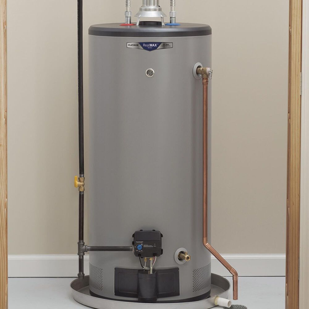 GE Appliances RealMAX Choice 40-Gallon Short Liquid Propane Atmospheric Water Heater in Gray, , large
