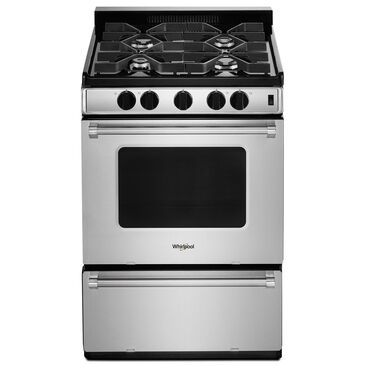 Whirlpool 24" Freestanding Gas Range with Sealed Burners in Stainless Steel, , large
