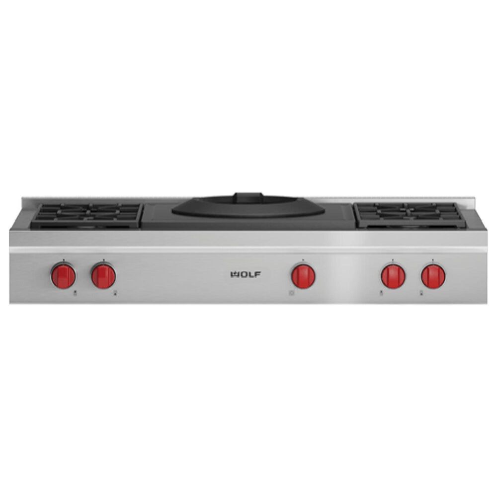 Wolf Appliances 48" Natural Gas Sealed Burner Rangetop in Stainless Steel, , large