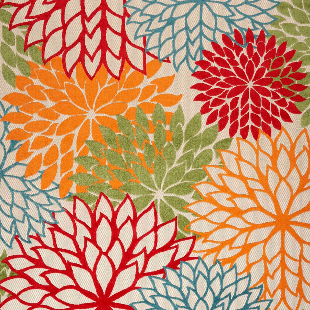 Nourison Aloha 4&#39; Round Green Indoor/Outdoor Area Rug, , large