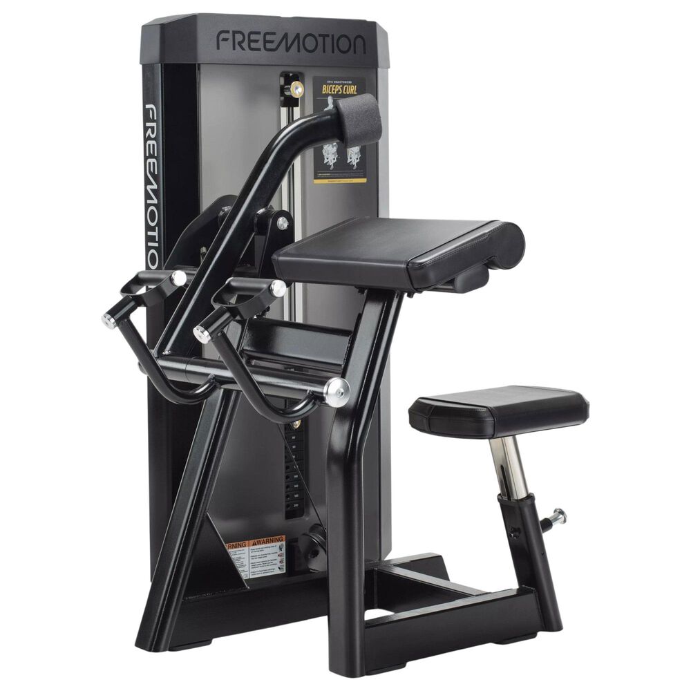 FreeMotion Epic Selectorized Biceps Curl in Black, , large