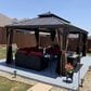 HOMLUX 12" x 20" Outdoor Hardtop Gazebo in Brown, , large